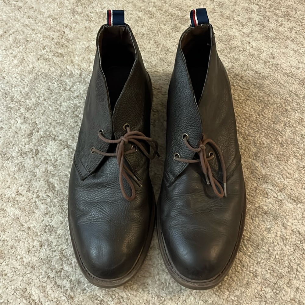 Tommy Hilfiger Men's Brown leather Boots Size  10